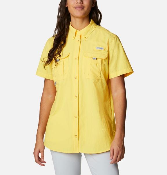 Columbia PFG Bahama Shirts Yellow For Women's NZ41706 New Zealand